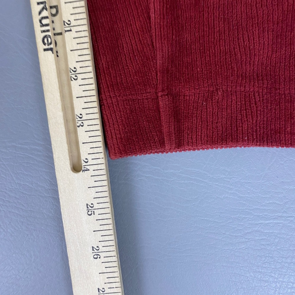 Lands End Red Corduroy Pull On Pants Womens 1X 16W-18W Petite Stretch Straight - Picture 9 of 11